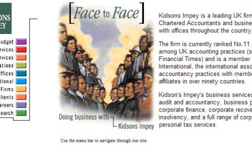 webheads at 25 kidsons website screenshot from 1995 webheads design