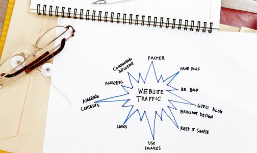 good tips for seo internal and external links diagram on paper with glasses